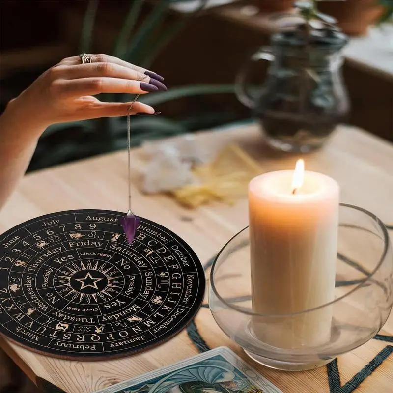 Mata wahadła wróżbiarska drewniana tablica komunikacyjna wróżba zabawki Ouija gra planszowa czarownica artykuły rzemieślnicze dla początkujących