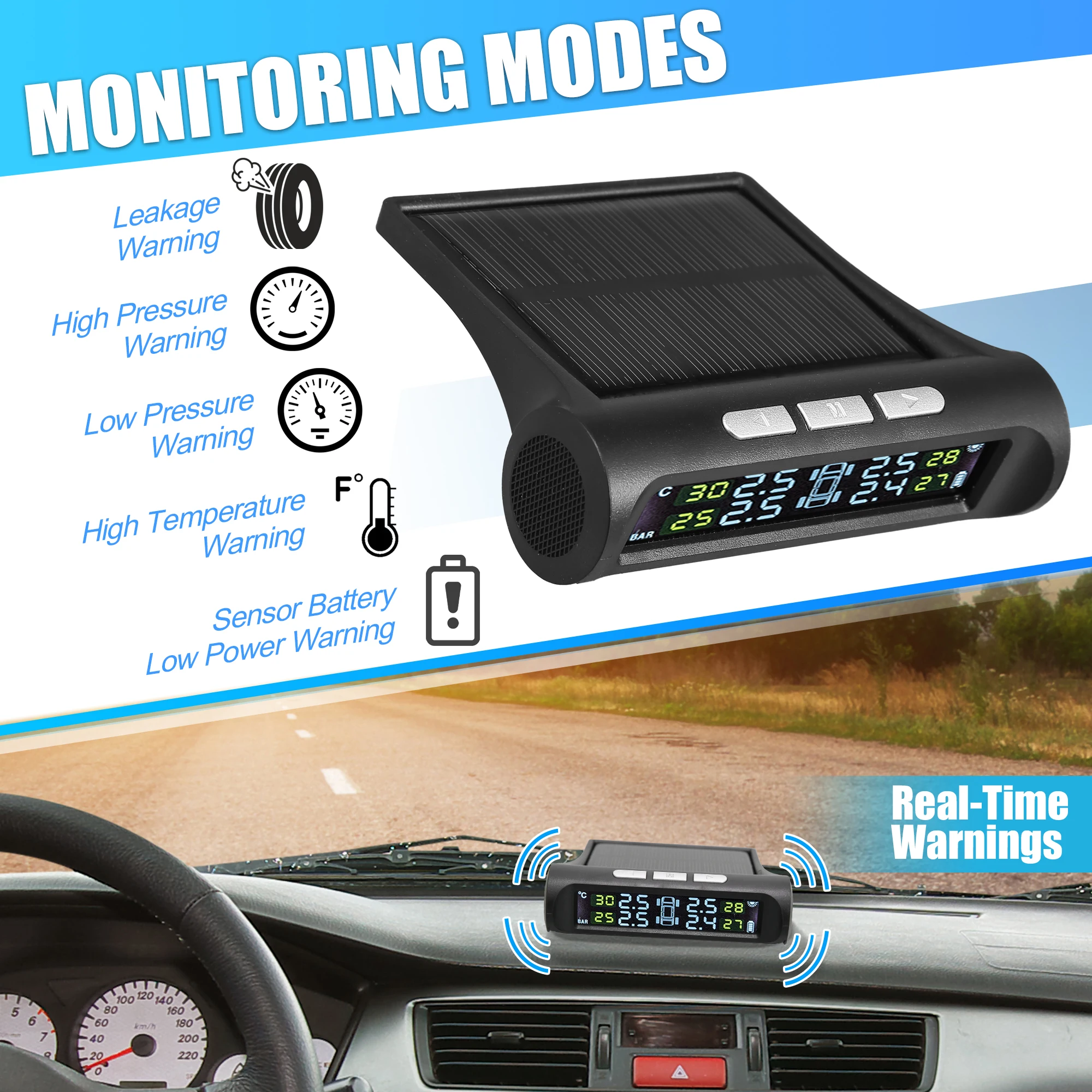 X Autohaux Ÿ̾ з ͸ ý ŰƮ, TPMS ¾籤 溸 ý, ܺ  4  , LCD ÷ з 