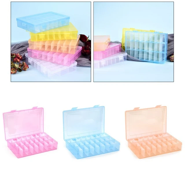 Transparent Plastic Embroidery Floss Storage Box Floss Bobbins Beads  Storage Organizer Diy Cross Stitch Sewing Tools 