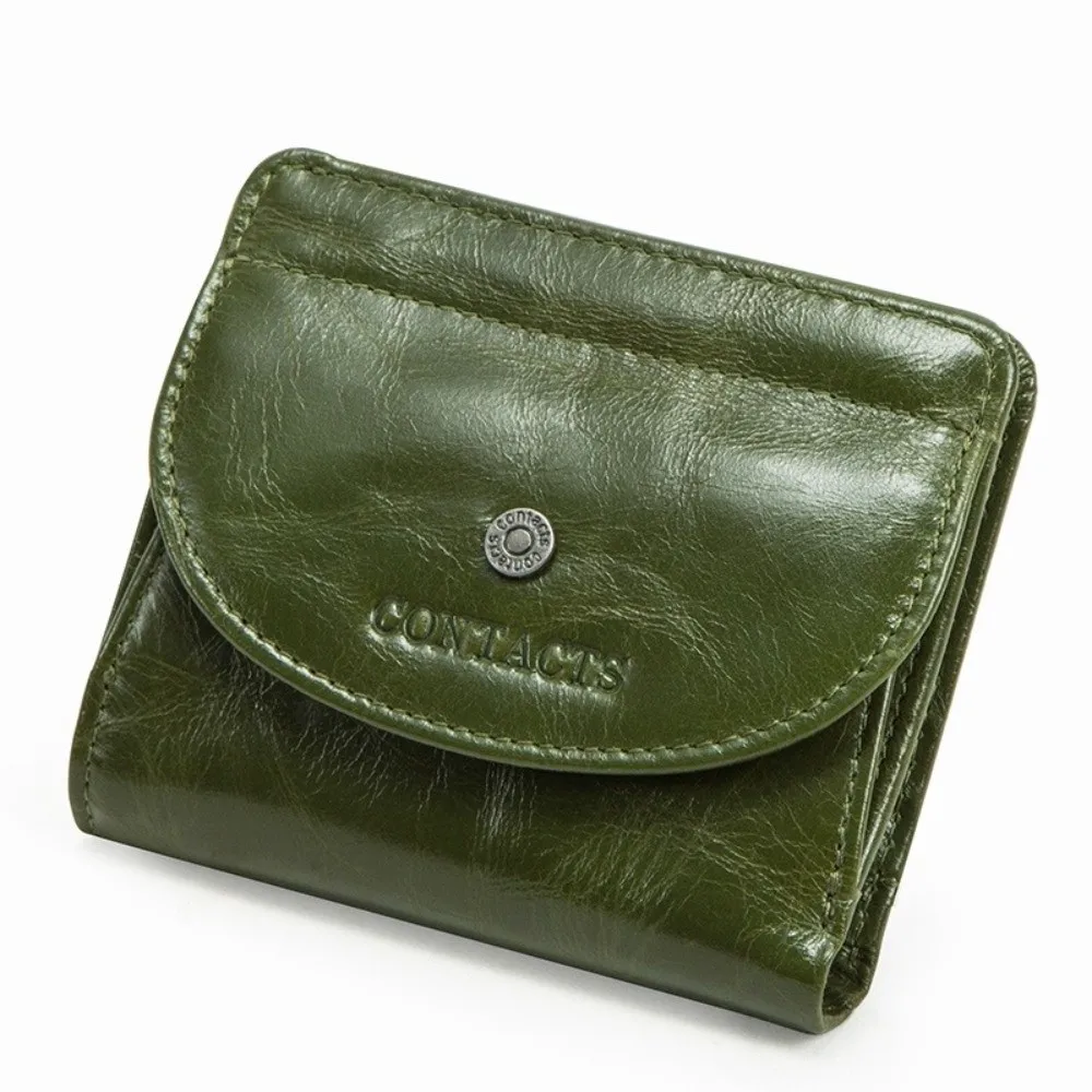 Elegant Genuine Leather Wallet and Clutch – Luxurious Retro Design with Large Capacity
