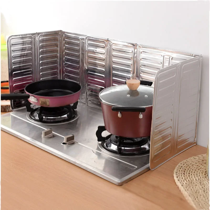 1Pcs Kitchen Cooking Frying Oil Splashing Protection Gas Stove Oil Removal Rust Kitchen Guard Against Stove Splash Plate