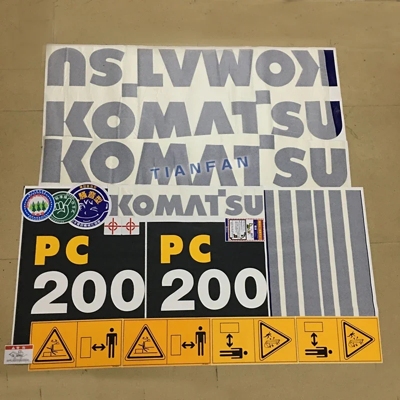 

For Komatsu Excavator Full Vehicle Sticker Logo PC200/210/220/350/400/450-7 Car Standard Model Sticker