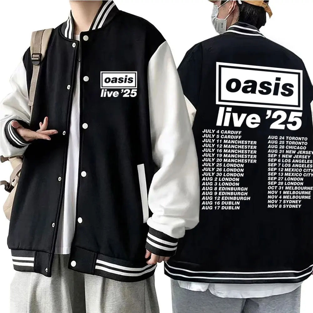 ジャケット・アウター Oasis Tour jaket The Oasis Live '25 Tour 2025 Baseball Uniform Jacket