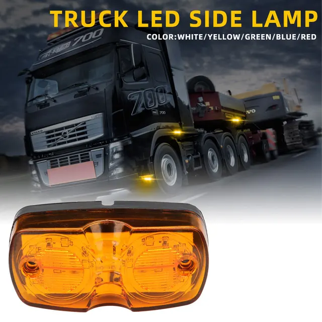 Feu de position latéral LED DRL 12V 24V pour Camion, Camion, Camion,  remorque, feu de frein arrière de Bus, accessoires de Camion
