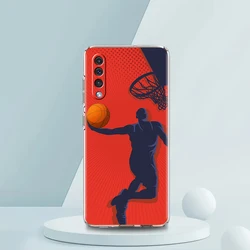 Transparent Basketball Design Silicone Phone Case - FOR Samsung A30 (B1)