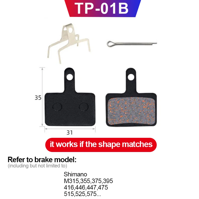 thumbnail image 2 of MTB Bicycle Hydraulic Disc Brake Pads For B01s SHI... – Grandado 2 of 13