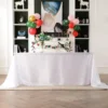 Rectangle Satin Tablecloth Wedding Table Cloth White for Christmas Party Birthday Events Banquet Home Dining Decoration 3