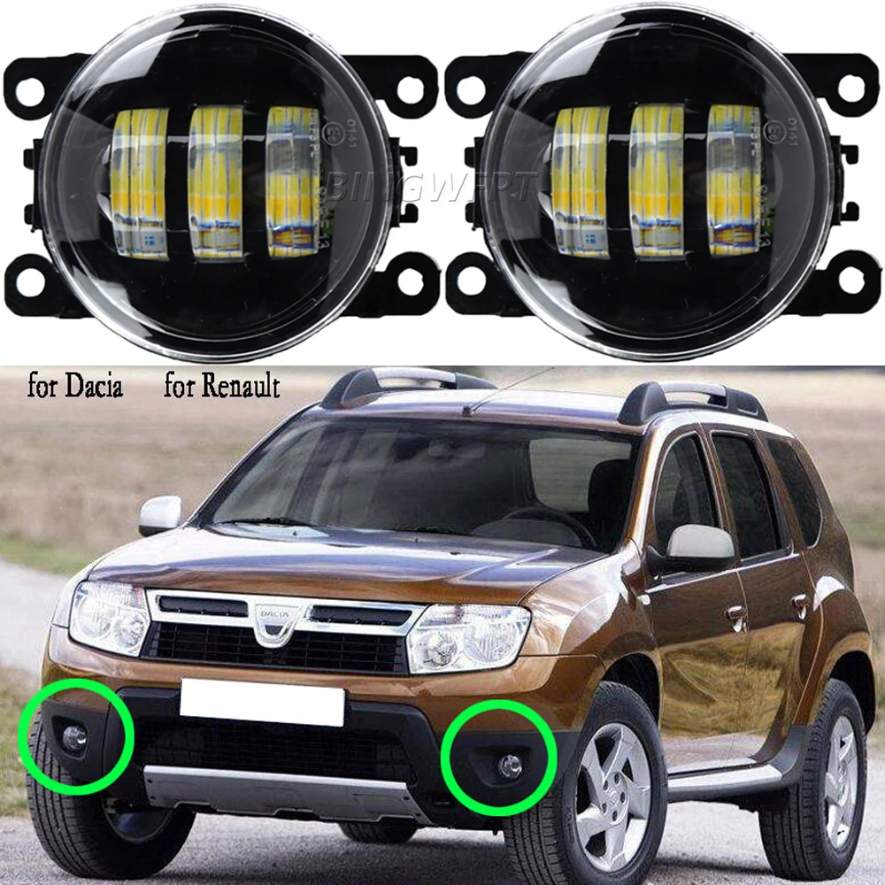 2 Pz Fendinebbia Per Renault Duster Logan Koleos Clio Iv Megane 2/3 Talisman Grand Scenic Sandero Fendinebbia Faro Led Fendinebbia