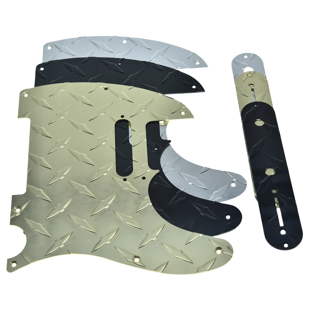 KAISH Diamond Plate 8-Hole Tele Pickguard control and screws for American/Mexican Fender Telecaster