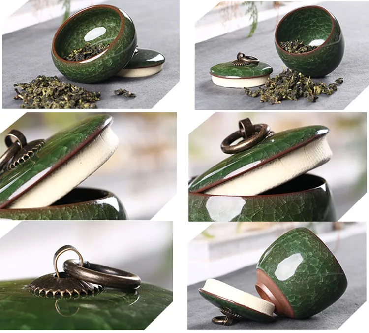Tea Canister Ceramic Tea Caddies tea container coffee canister porcelain tea caddy storage box