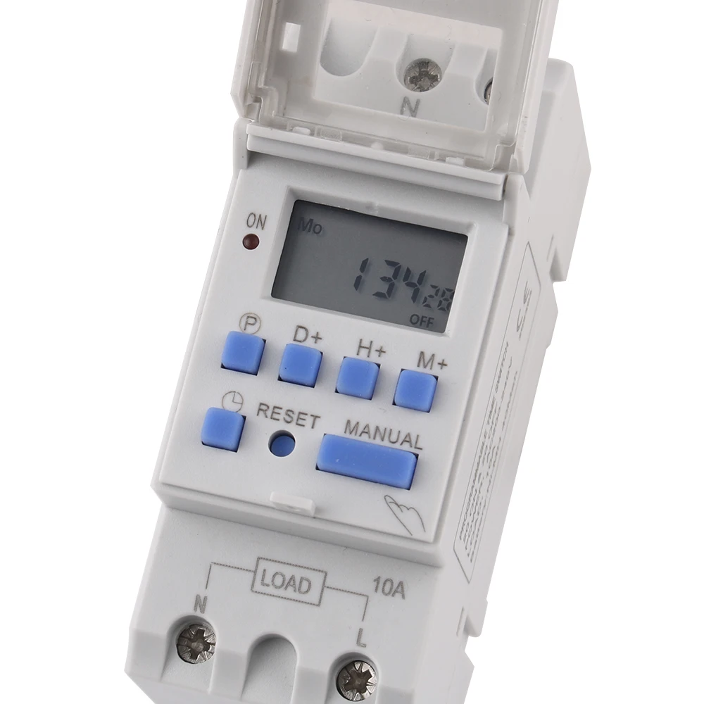 1pc Electronic Weekly 7 Days Programmable Digital Timer Switch Relay Control 220V 230V 10A Din Rail THC15A 3
