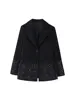 TRAF 2025 Spring Women Diamond Inlaid Embroidery Shorts Sets 2 Pieces Fashion Blazer Coat Women Suit Elegant Set Women Outfit 2