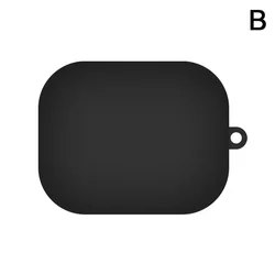 Solid Color Minimalist Soft Silicone Shockproof Protective Case Cover (Black)