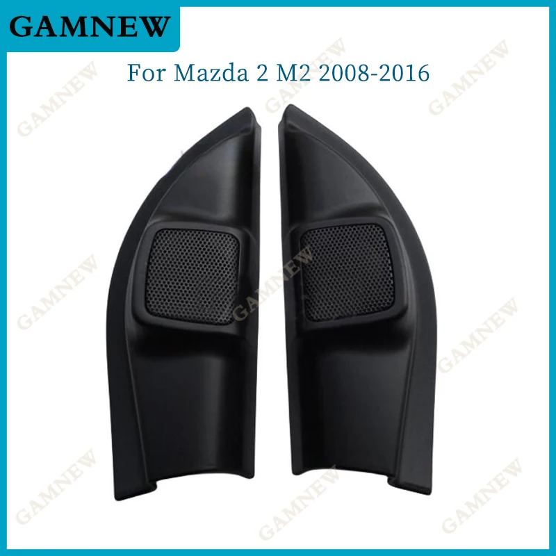 2PCS Car Tweeter Refitting Audio Door Angle Gum Speaker Cover Boxes Mounts For Mazda 2 M2 2008-speaker tweeter speaker protective cover
