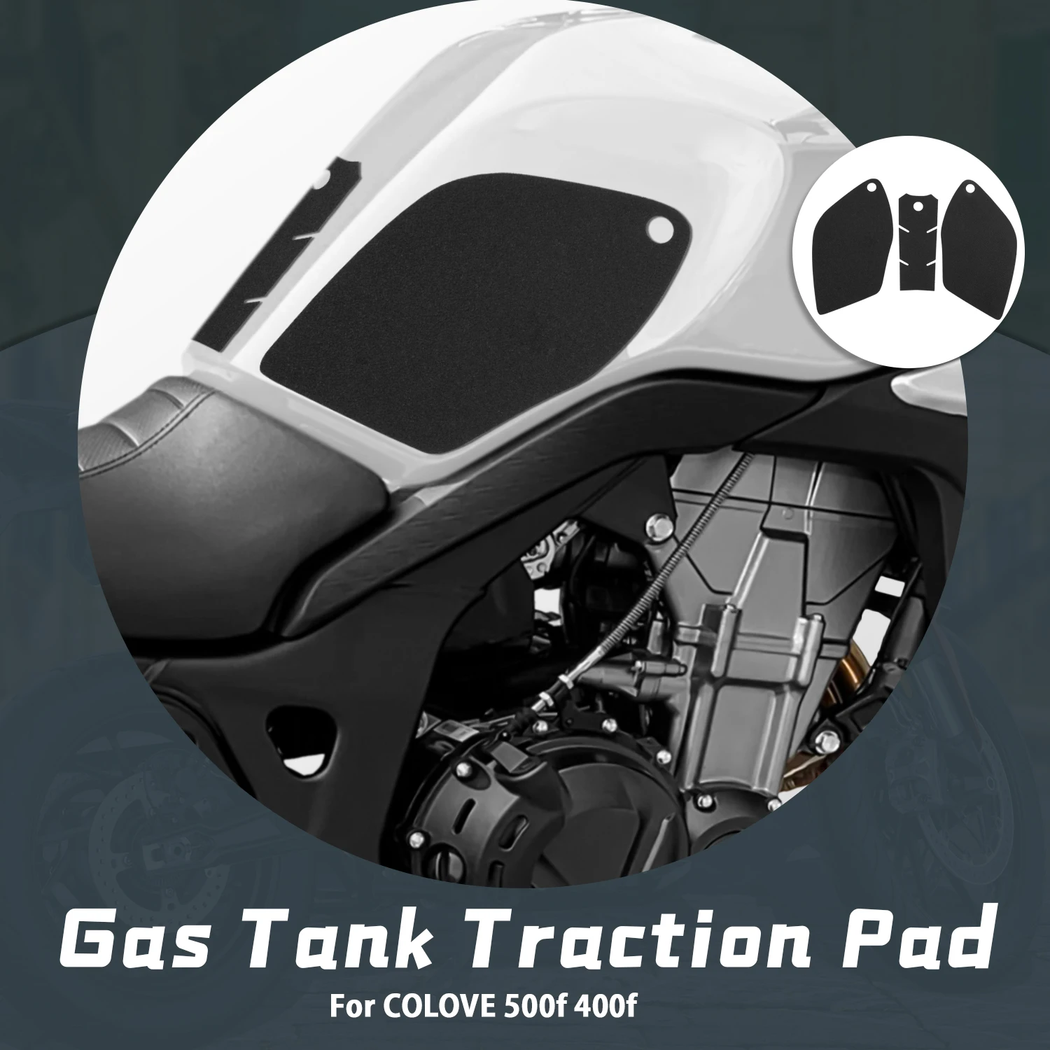 

Motorcycle Accessories Anti Slip Fuel Tank Pads Gas Knee Grip Traction Sticker Protector For Colove KY MOTO 400F 500F