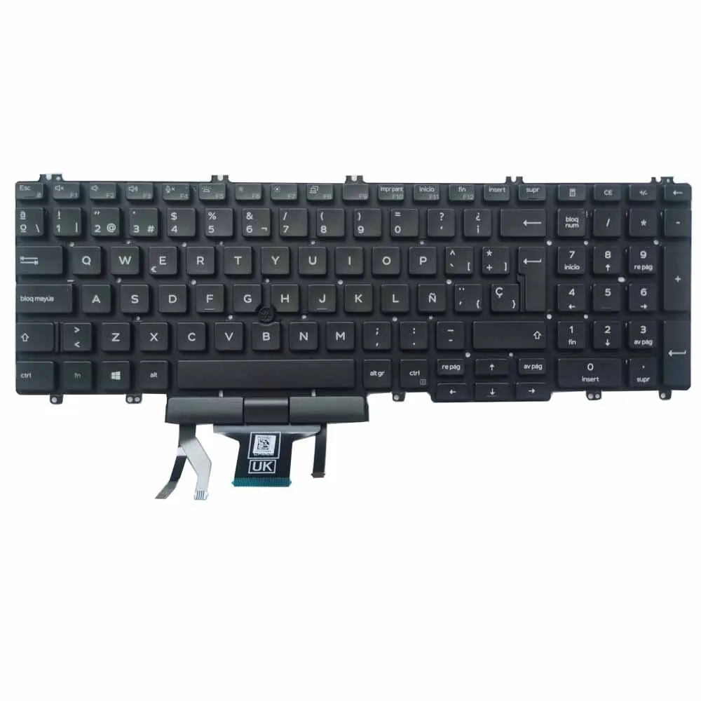 Backlit Francês Espanhol Eua Teclado Dell Precisão 3500 3501 3541 Latitude 5500 E5500 5510 5511 5501 Rato Vara 0xpypv - Imagem 4