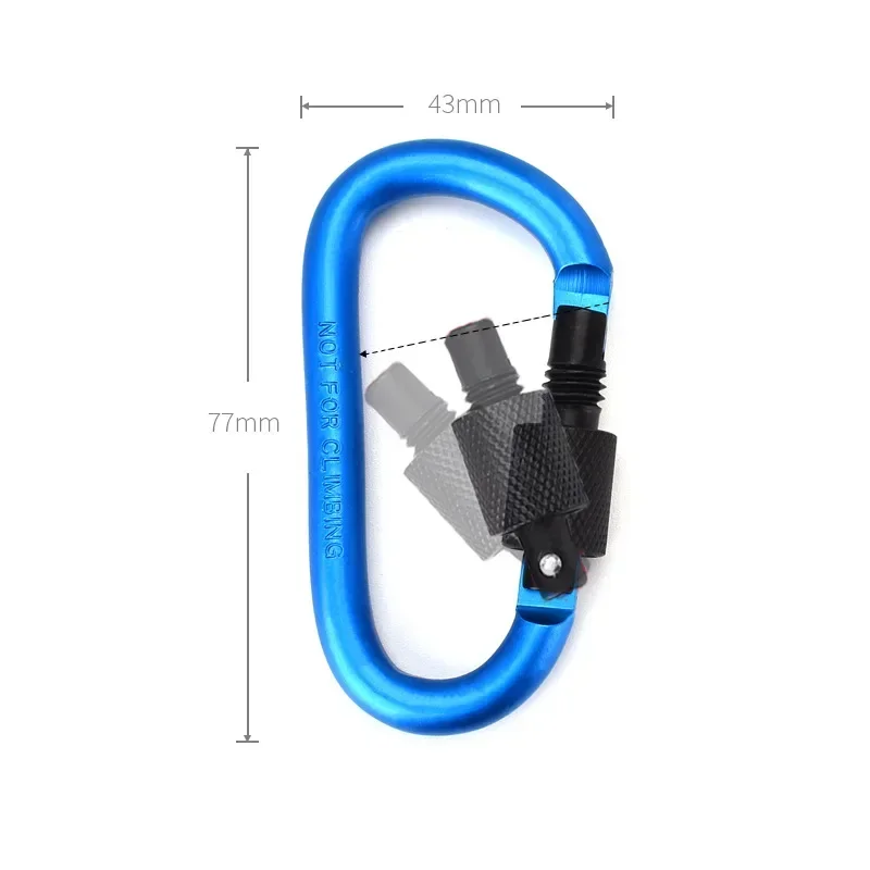 5PCS Aluminum Carabiner Hook Quickdraws D-Ring Key Chain Clip Camping Keyring Snap Hook Outdoor Travel Kit Outdoor Accessries - Image 3