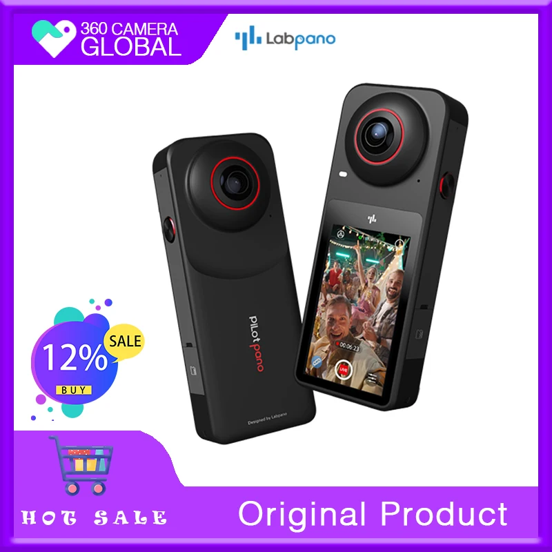 PilotPano-5.7K 360&deg; AI Camera Labpano Anti-shake Waterproof Live Cycling Street View Endurance Motion Panoramic Camera