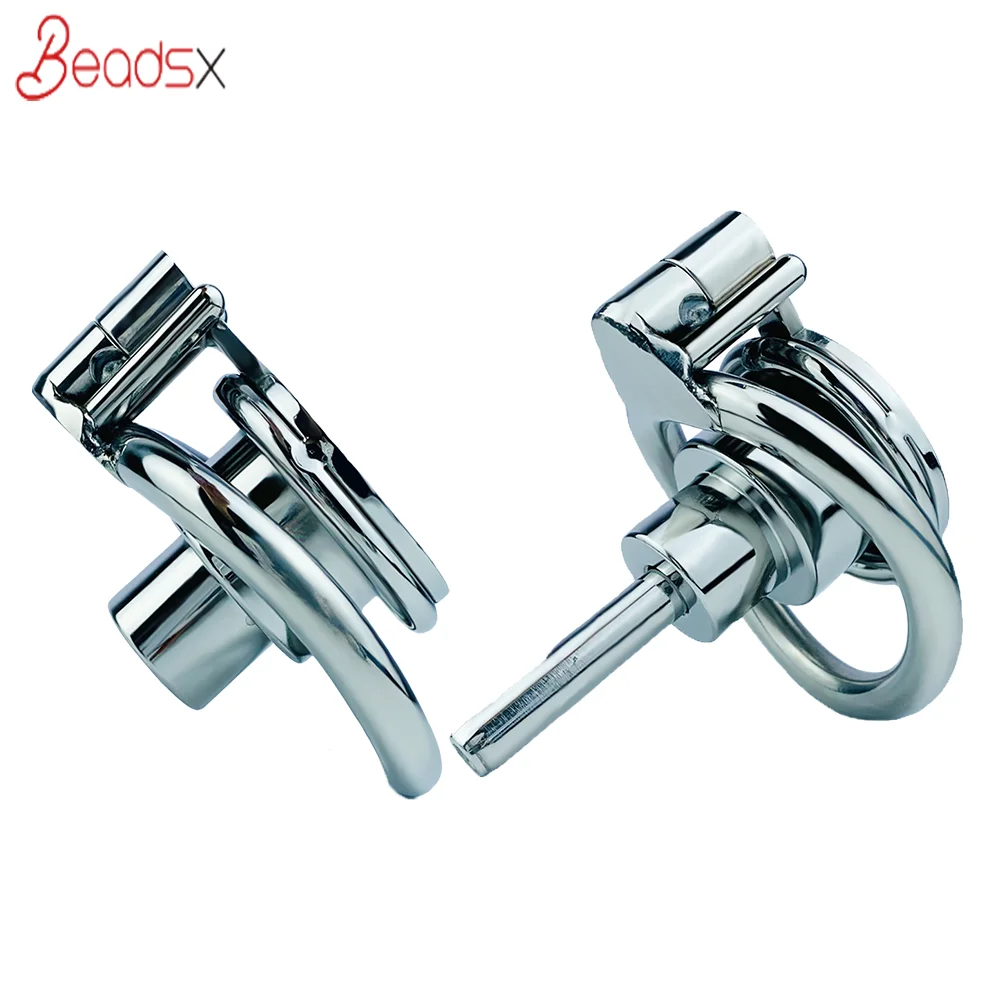 BEADSX New Rivet Flat Chastity Lock Stimulate Male Chastity Cage