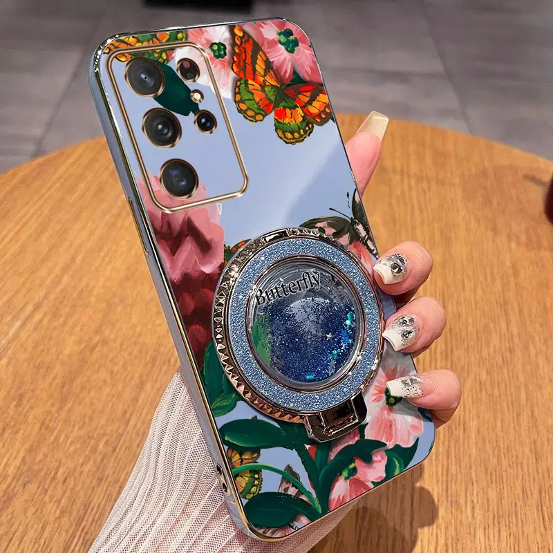 Colorful Butterflies Plating Phone Case Cover