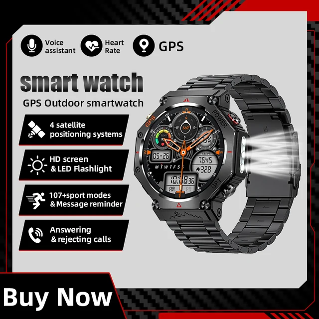 LIGE New GPS Smart Watch Outdoor 3ATM Waterproof