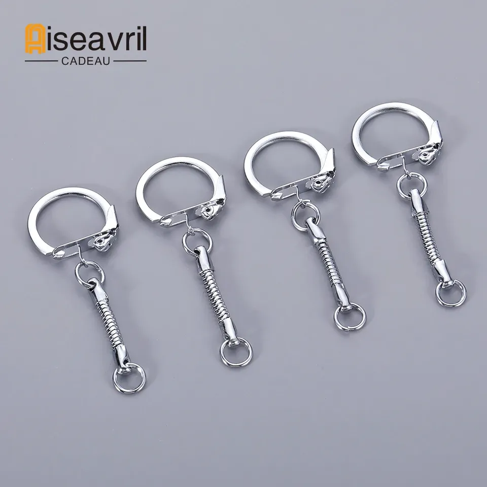 5/10pcs Metal Snake Chains Key Rings Chain Buckle for DIY Jewelry Making Accessories Handmade Special Keychain Parts Wholesale