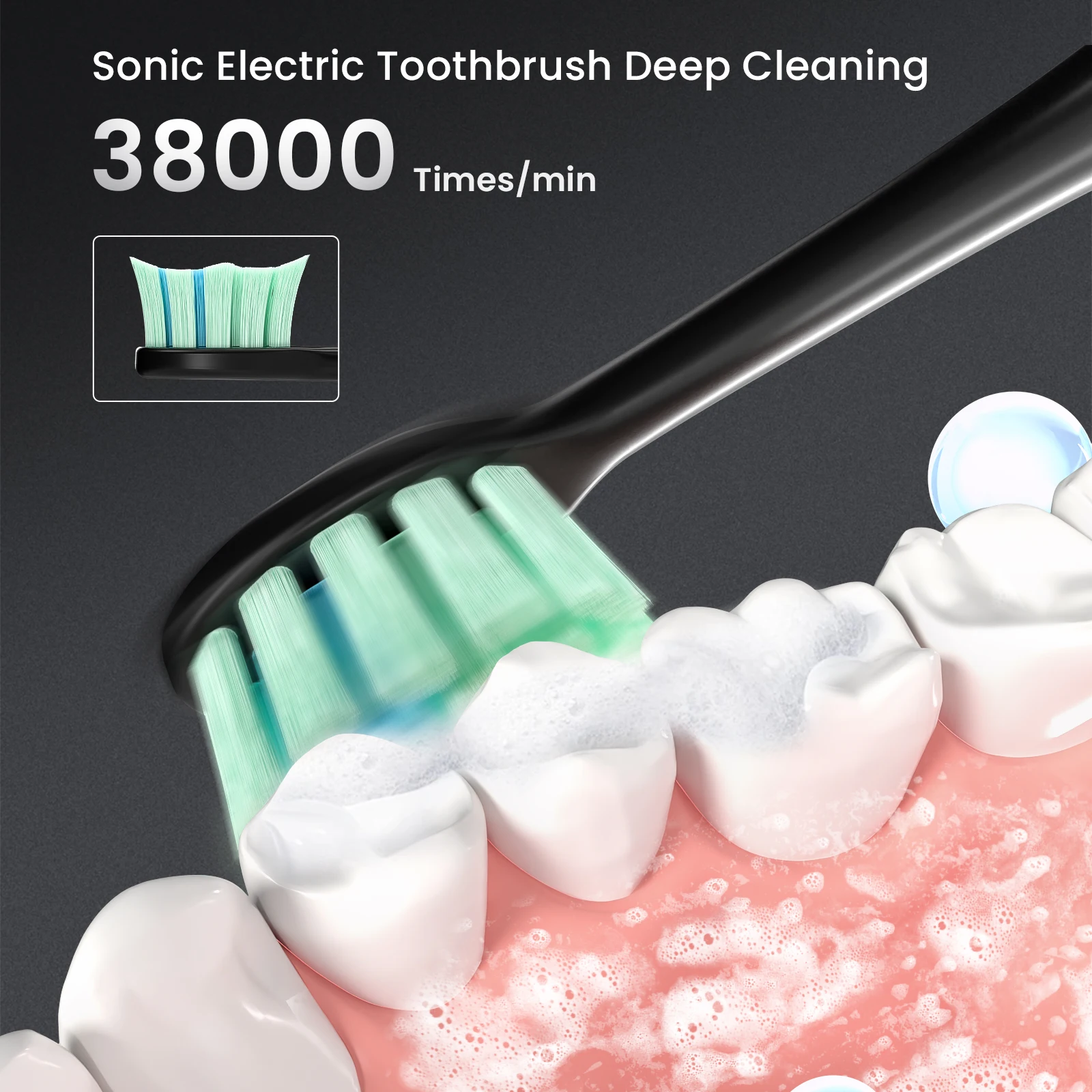 Sejoy Sonic Electric Toothbrush for Adults Rechargeable Sonic Toothbrush 5 Modes Smart Timer 10 Brush Heads 5