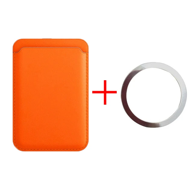 Leather Magnetic Card Holder Wallet - Sleek Phone Cover Accessory