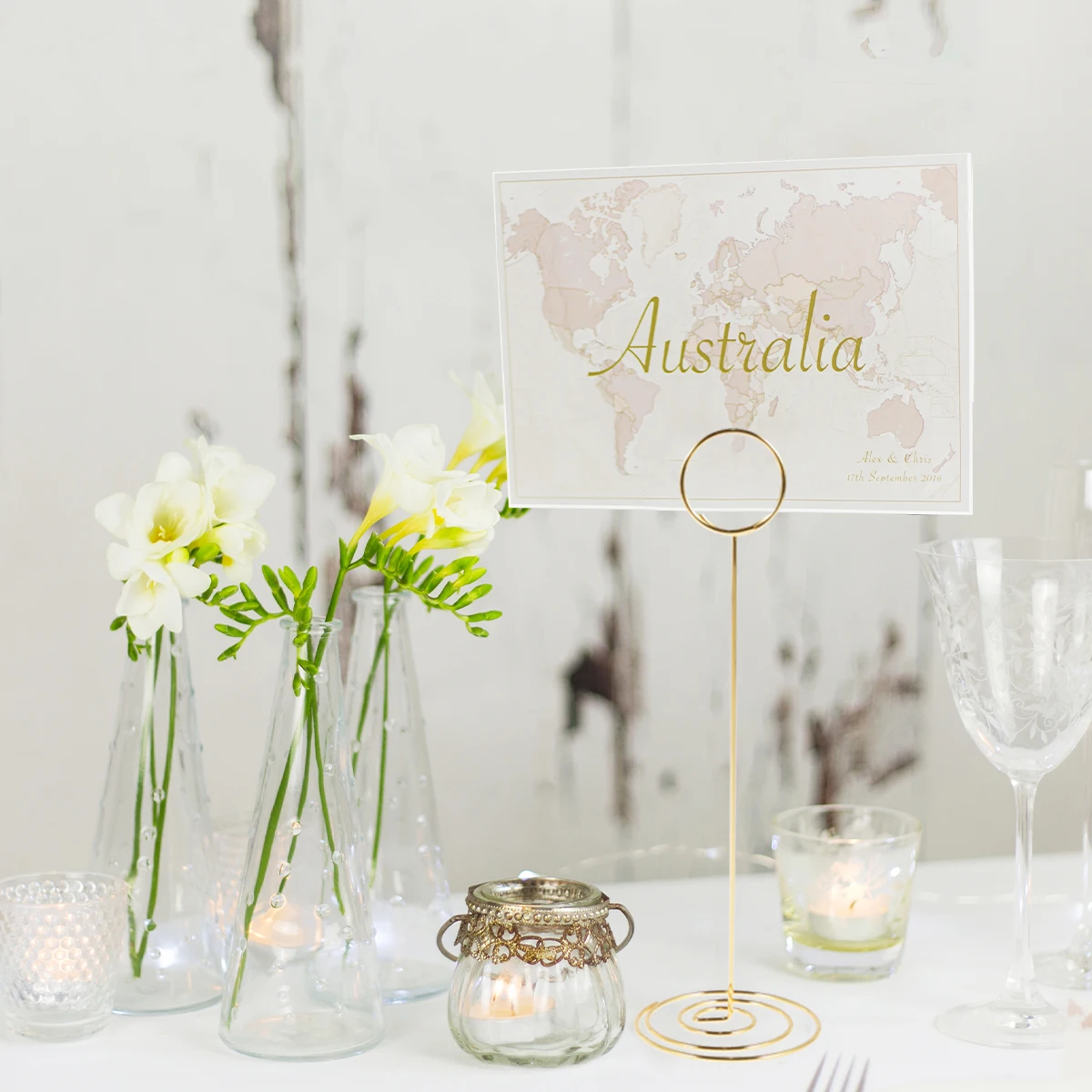 12Pcs Table Number Holders, 8.66inch Place Card Holders, Portable Round Shape Wire Picture Holders