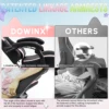 Dowinx Gaming Chair Cute with Cat Ears and Massage Lumbar Support, Ergonomic Computer Chair for Girl with Footrest and Headrest 5