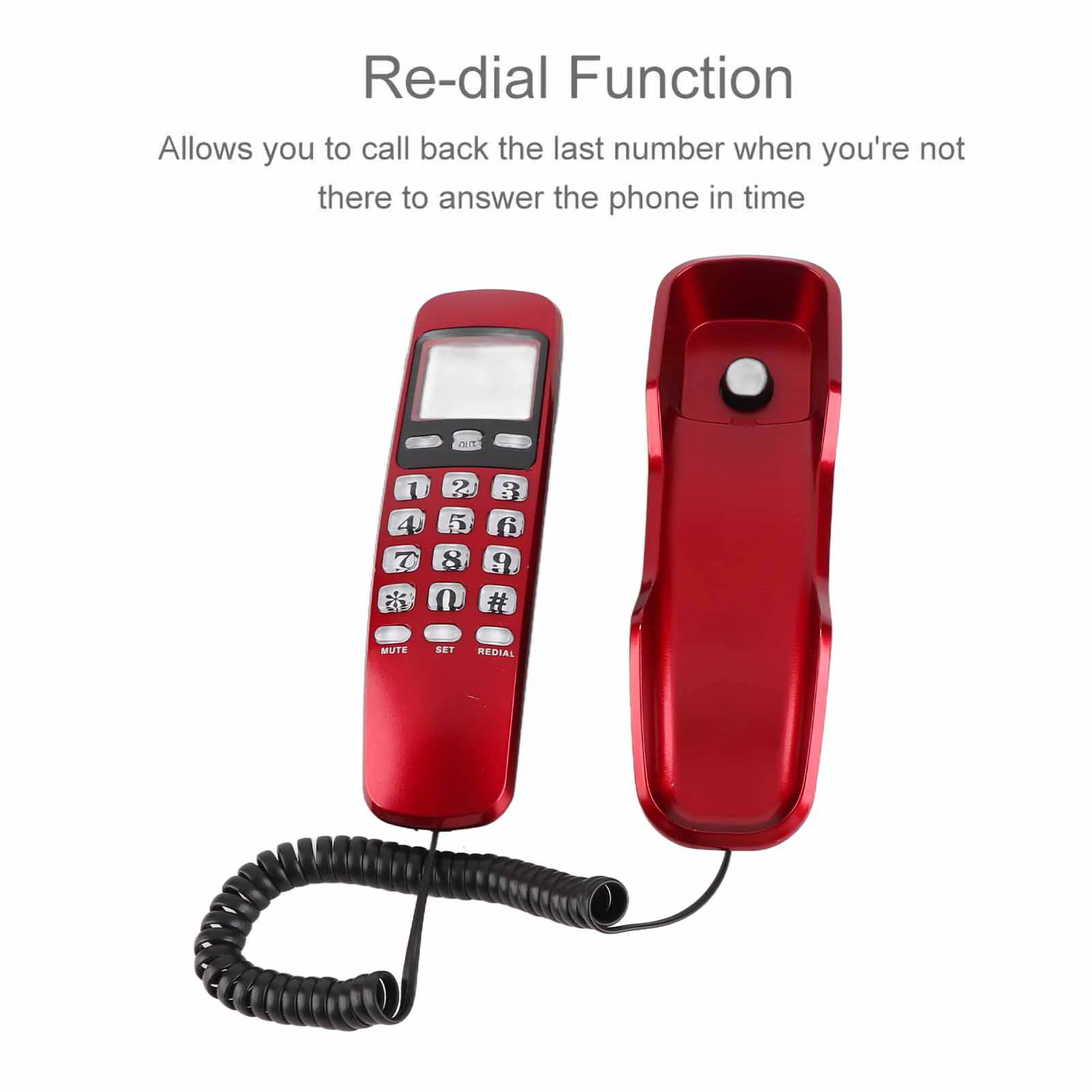 Compact LCD Display Landline Phone with Caller ID