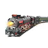 1:64 Retro Steam Rc Train Simulation High Speed Remote Control Train Parking Lot Children Boy Electric Track Toy Nostalgic Model 1