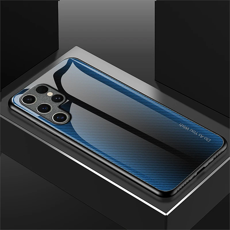 thumbnail image 1 of Funda de vidrio templado de lujo para Samsung Galaxy S24 Ultra S23 S22 Ultra S21 Plus A54 5G A53 A52S A14 A34 S20 FE, 1 of 5