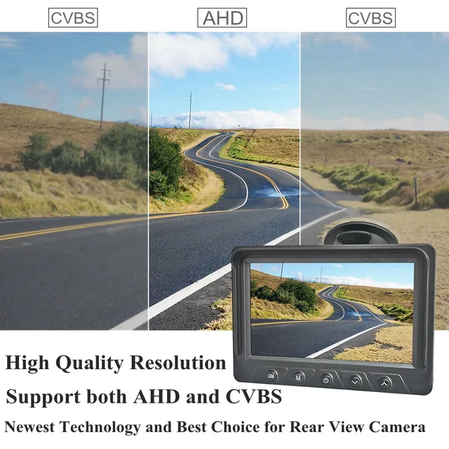 654042-4602d7.jpg DIYSECUR 1024x600 4Pin 5 بوصة AHD IPS شاشة الرؤية الخلفية للسيارة شاشة عرض رقمية لكاميرا السيارة AHD CVBS