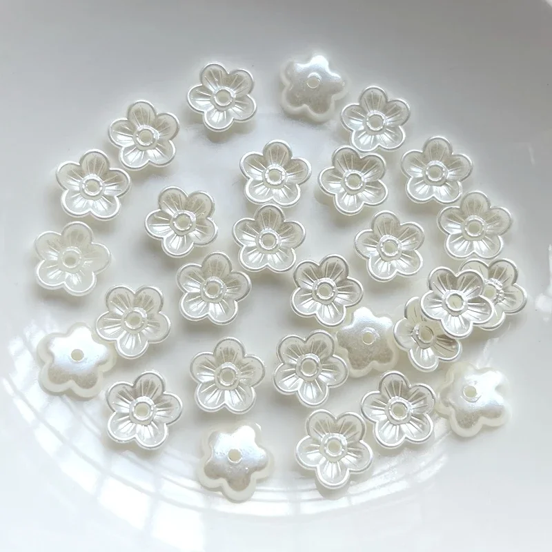 Beads for jewelry making DIY handicraft brooch earrings accessories flower abs beads acrylic craft beads acrylic beads 60pcs