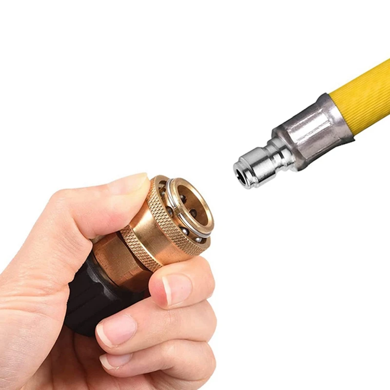 High Pressure Washer Hose Adapter M22 14Mm To 3/8 Inch Quick Connect Quick Release Coupler Kit Male Plug Female Socket