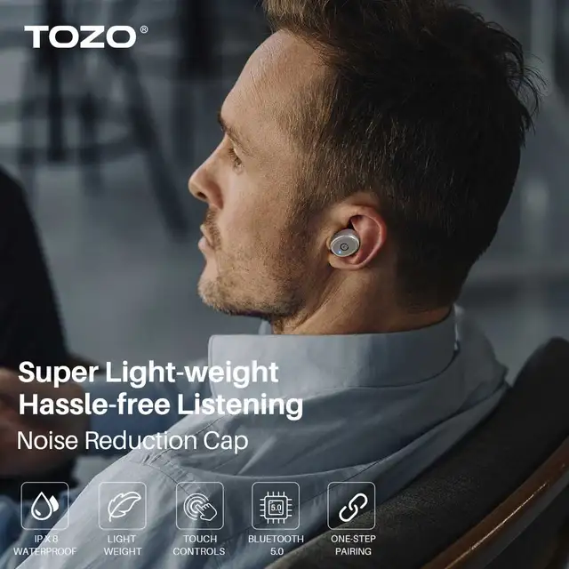 TOZO T10 Bluetooth 5.3 Earphones ,Wireless Headphones , AI Enhanced Calling  With Deep Bass, IPX8 Waterproof Earbuds ,45H Play - AliExpress