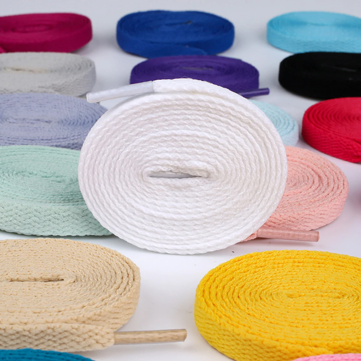 Shoe Laces 1 Pair Flat Shoelaces 5/16" Wide Flat Shoe Laces Adults & Kids Sneakers or Athletic Shoe various colors available