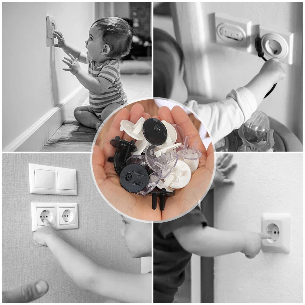 10pcs American Standard Power Outlet Cover Protective Electrical Safety Socket Baby Safe Guard Anti Electric Shock Protectors socket covers
