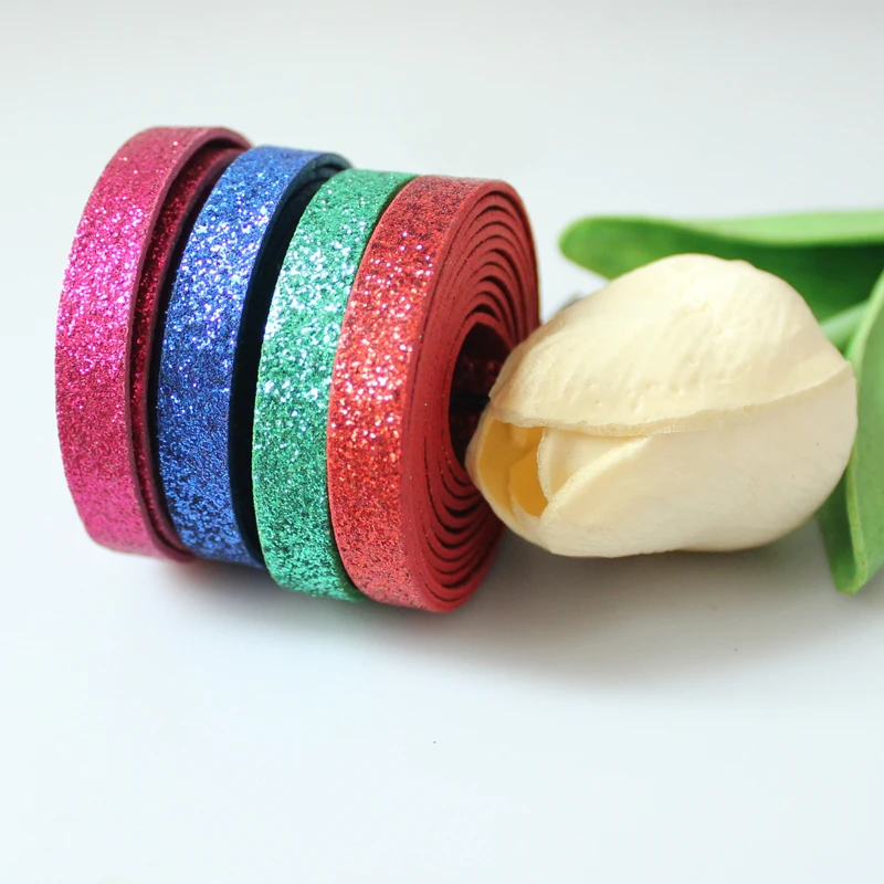 10pcs/lot 8mm 1Meter Length Wristband DIY Bracelet Keychain For Slide Letter Charms Copy Leather Belts Women Jewelry Making Gift
