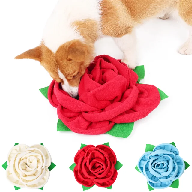 장미 꽃 반려견 스너플 매트 코 냄새 훈련 패드 및 개 장난감 소개 싸게 사는 방법