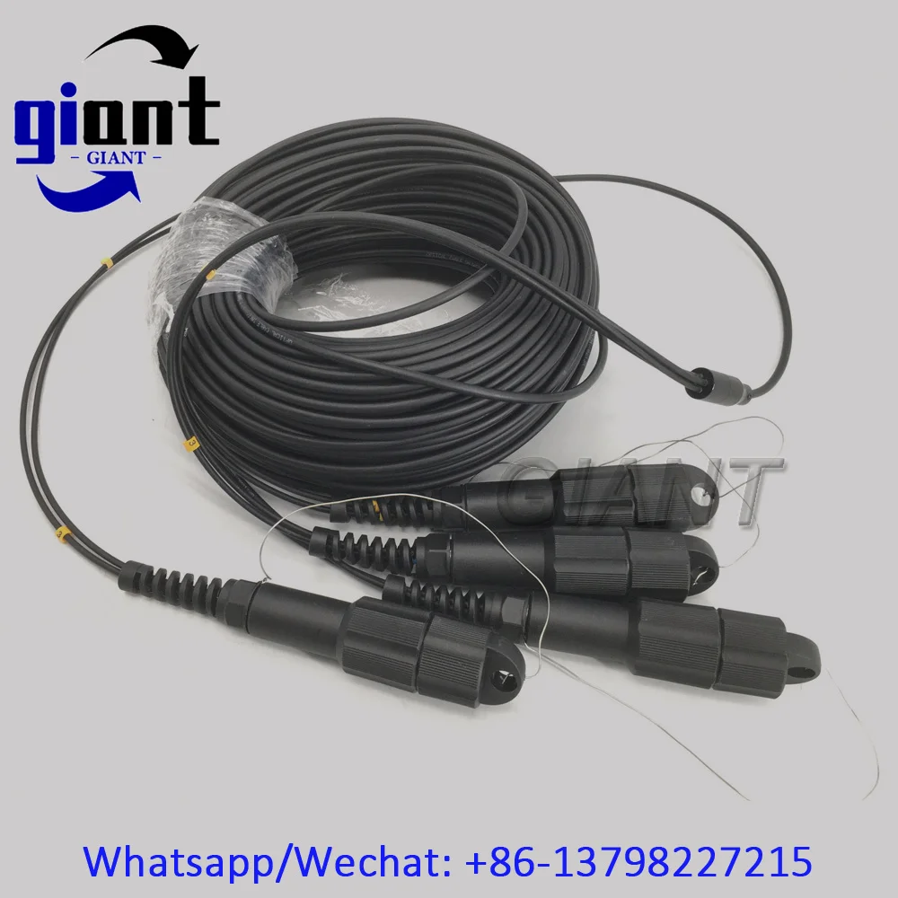 4코어 100M 아머드 패치 코드, 4코어 PDSC SM G657A1, 100M, 직경 4.5mm, TPU/LSZH, PDSC/UPC-PDSC/UPC 4C 파이버 아머드 패치 코드