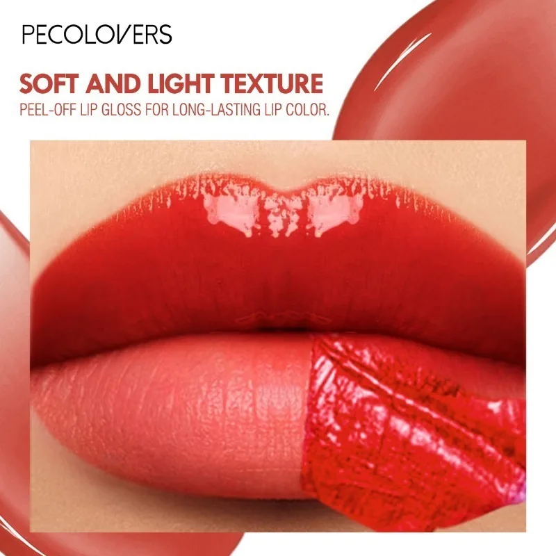 Tearable Tube Lip Gloss Lipstick Sexy Red Lip Gloss Non-stick Cup Multi-color Lipstick Makeup Lip Cosmetics 3