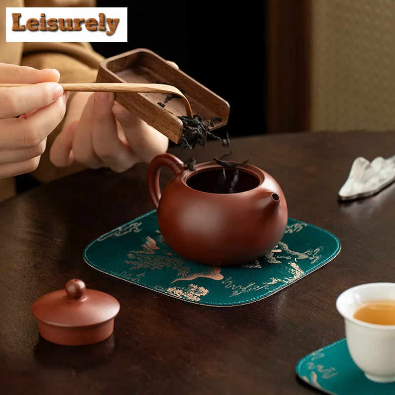 Distant Hill Square Fabric Waterproof Pot Bearing Holder Zisha Pot Anti-scald Mat Dry Bubble Table Tea Tray Coaster Tea Services