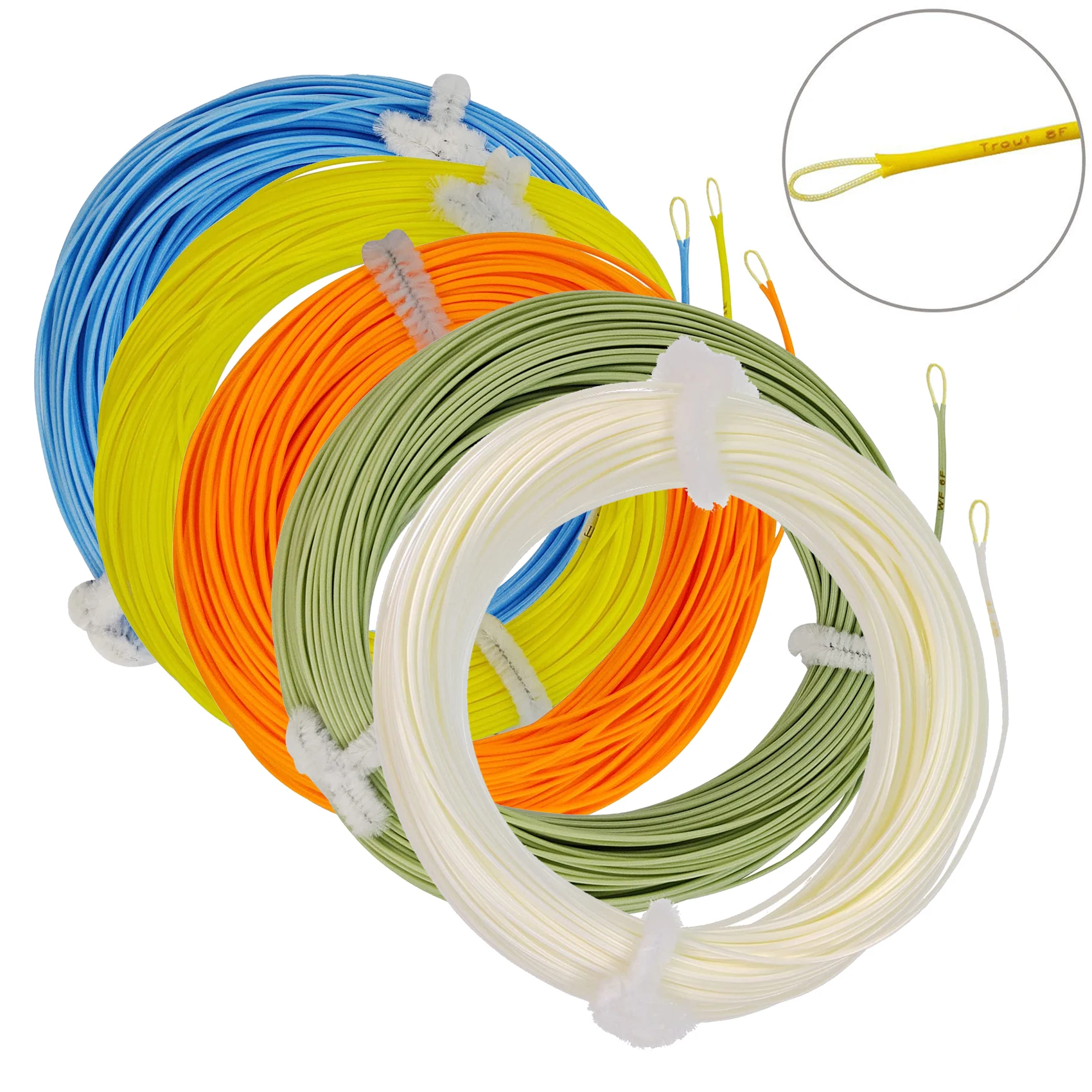 Aventik 85FT Weight Forward Floating Fly Fishing Line Fly Line Expose Loop With Line ID Design