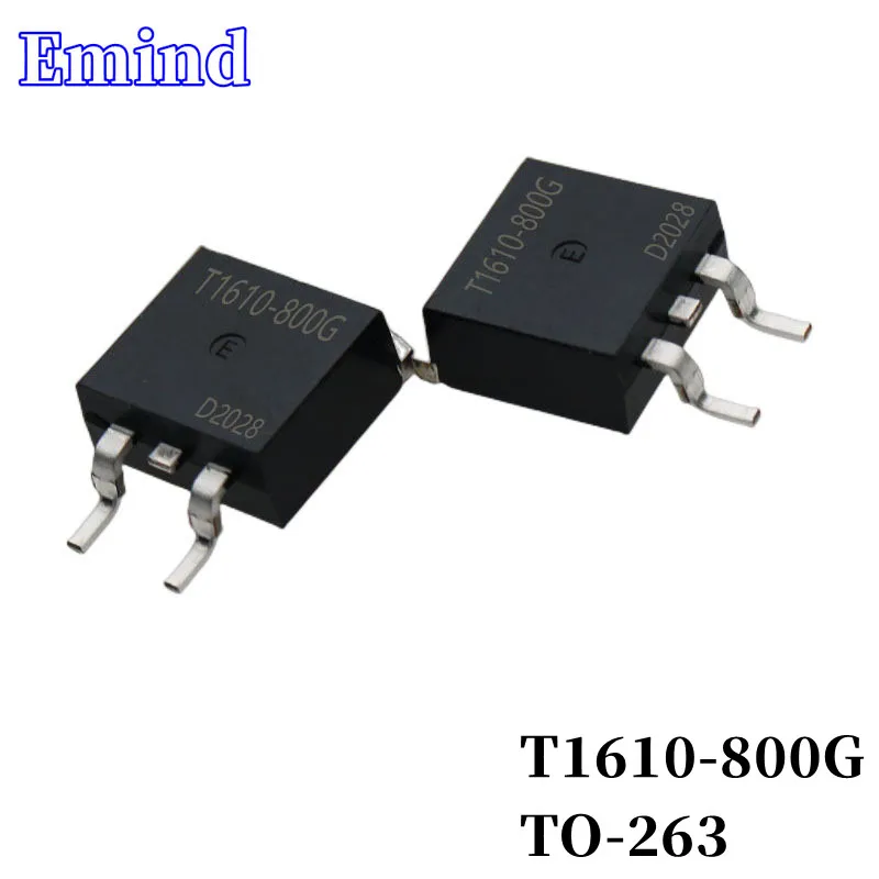 

5Pcs T1610/T1635-800G 16A/800V Thyristor T1610/T1635-600G 16A/600V TO-263 SMD Triac