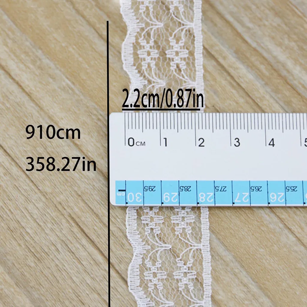 (10 야드/롤) 2.25cm 흰색 레이스 fabWebbing 장식 사랑스러운 선물 포장 면 소재
