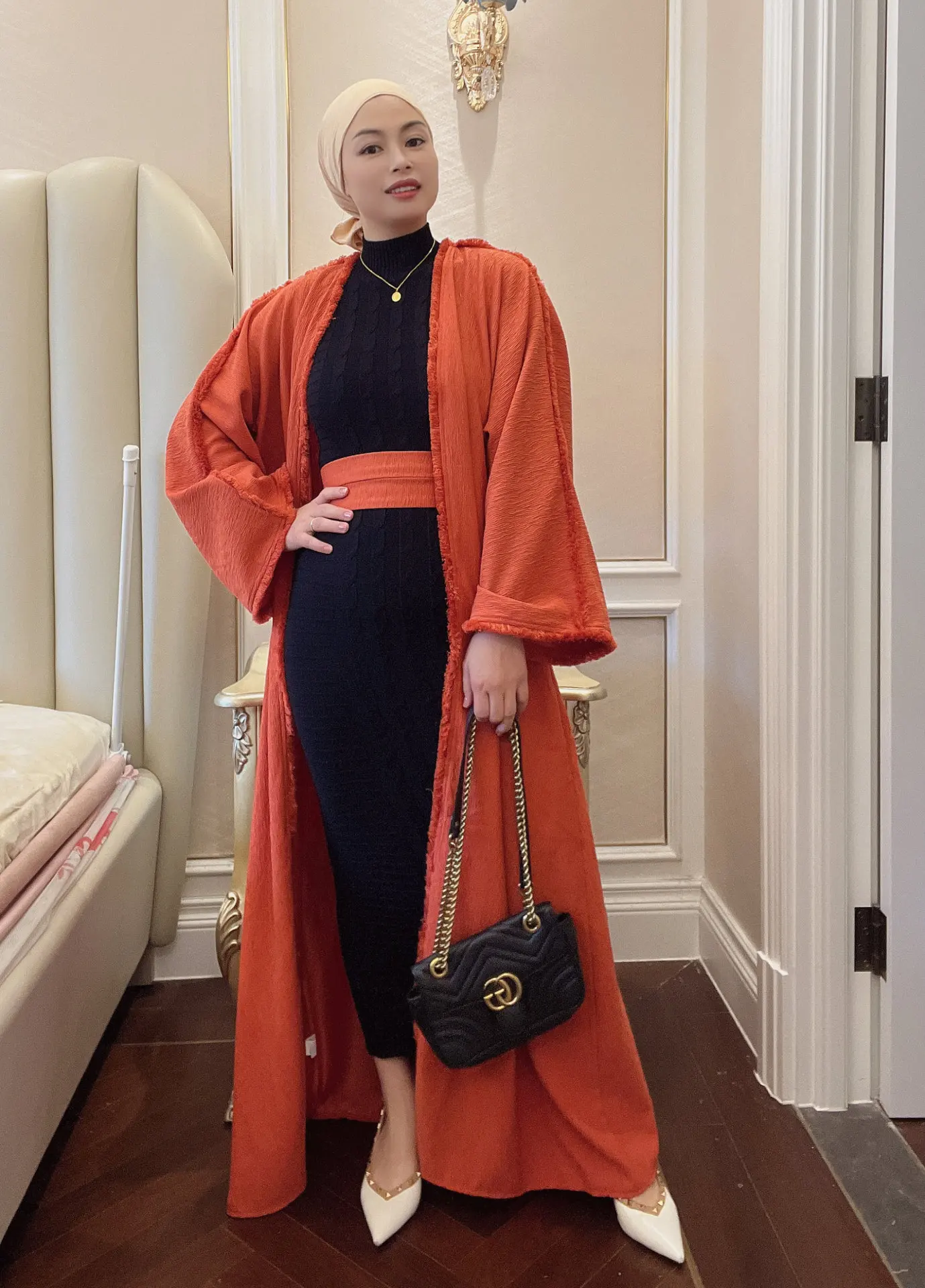 

Winter Wrinkle Open Abaya Kimono Muslim Dress Kaftan Islam Abayas for Women Turkey Eid Vestidos Gown Robe Femme Musulmane