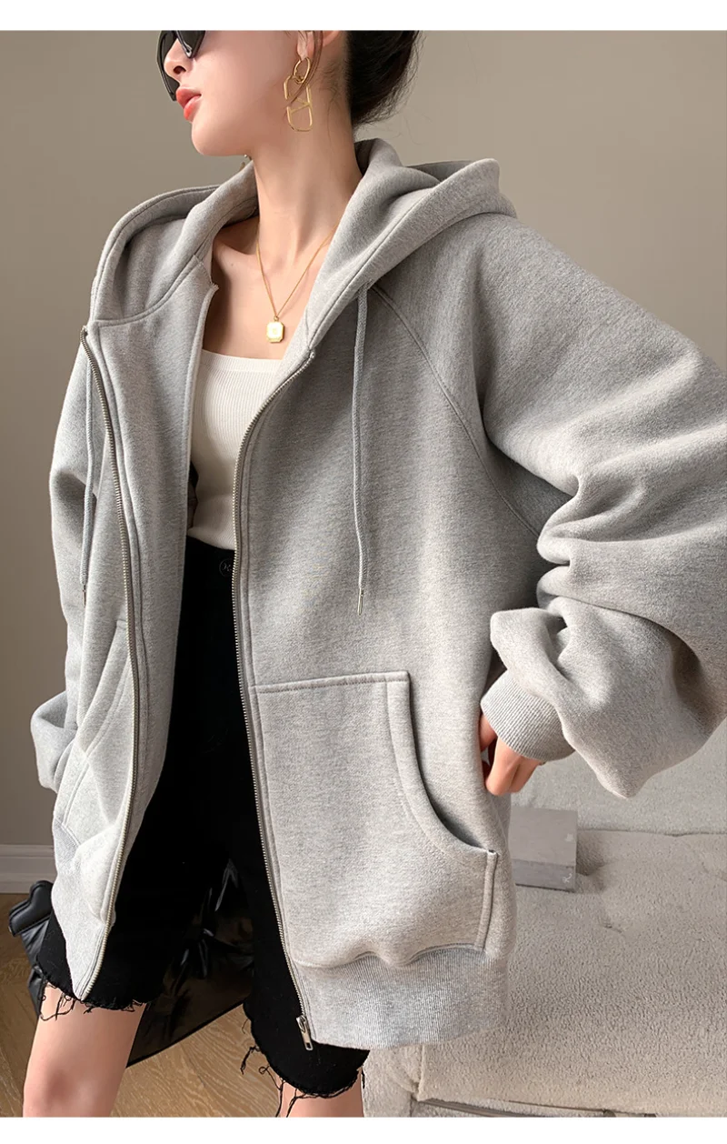 Korean Cute Blush Face Zipper Mouth Black Sweater SD00753