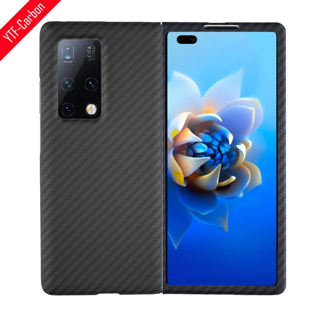 

Чехол YTF из углеродного волокна для телефона Huawei Mate X2, чехол из арамидного волокна для телефона, Ультратонкий противоударный деловой чехол для Mate X2